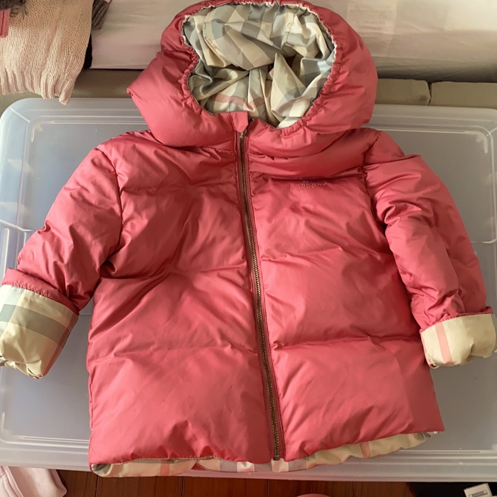 Burberry down jacket baby girls 24 months